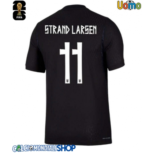 Maglie da calcio Norvegia Jorgen Strand Larsen #11 Seconda Maglia Mondiali 2026  Manica Corta